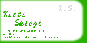 kitti spiegl business card